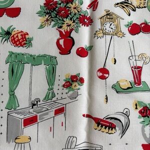 Michael Miller fabric fifties kitchen vintage style cotton quilting 1+ yard